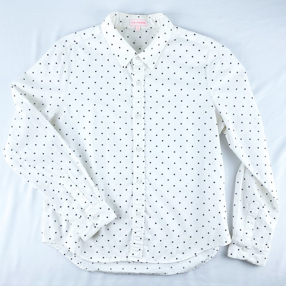 Re:named woman's long sleeve button down.
